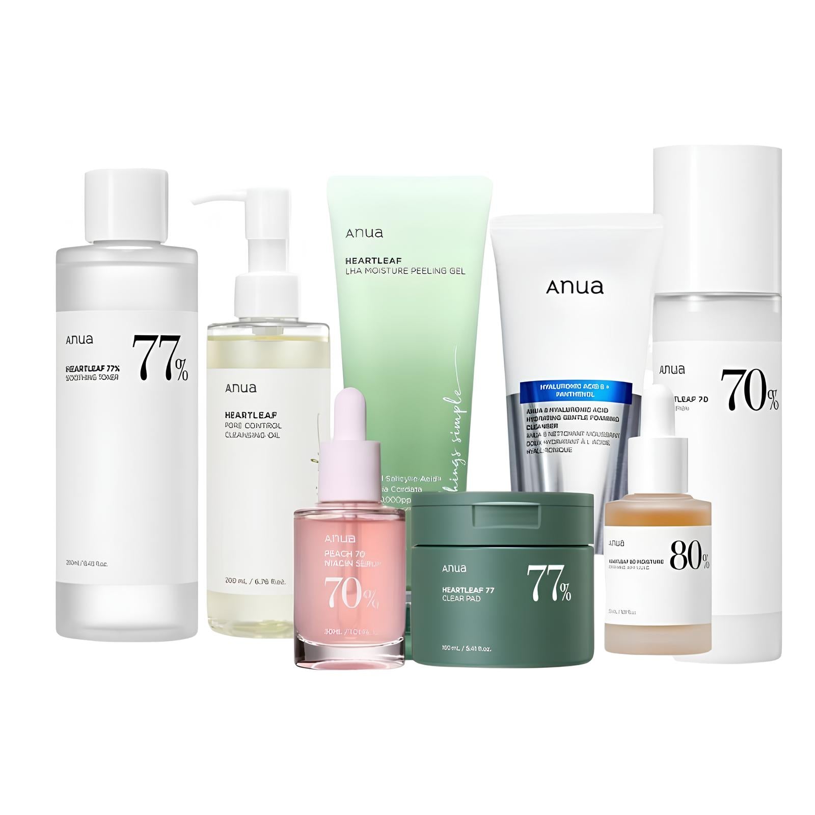 ANUA スキンケア セット BRAND NEW ANUA 8-Piece Korean Skincare Bundle – Heartleaf Complete Set