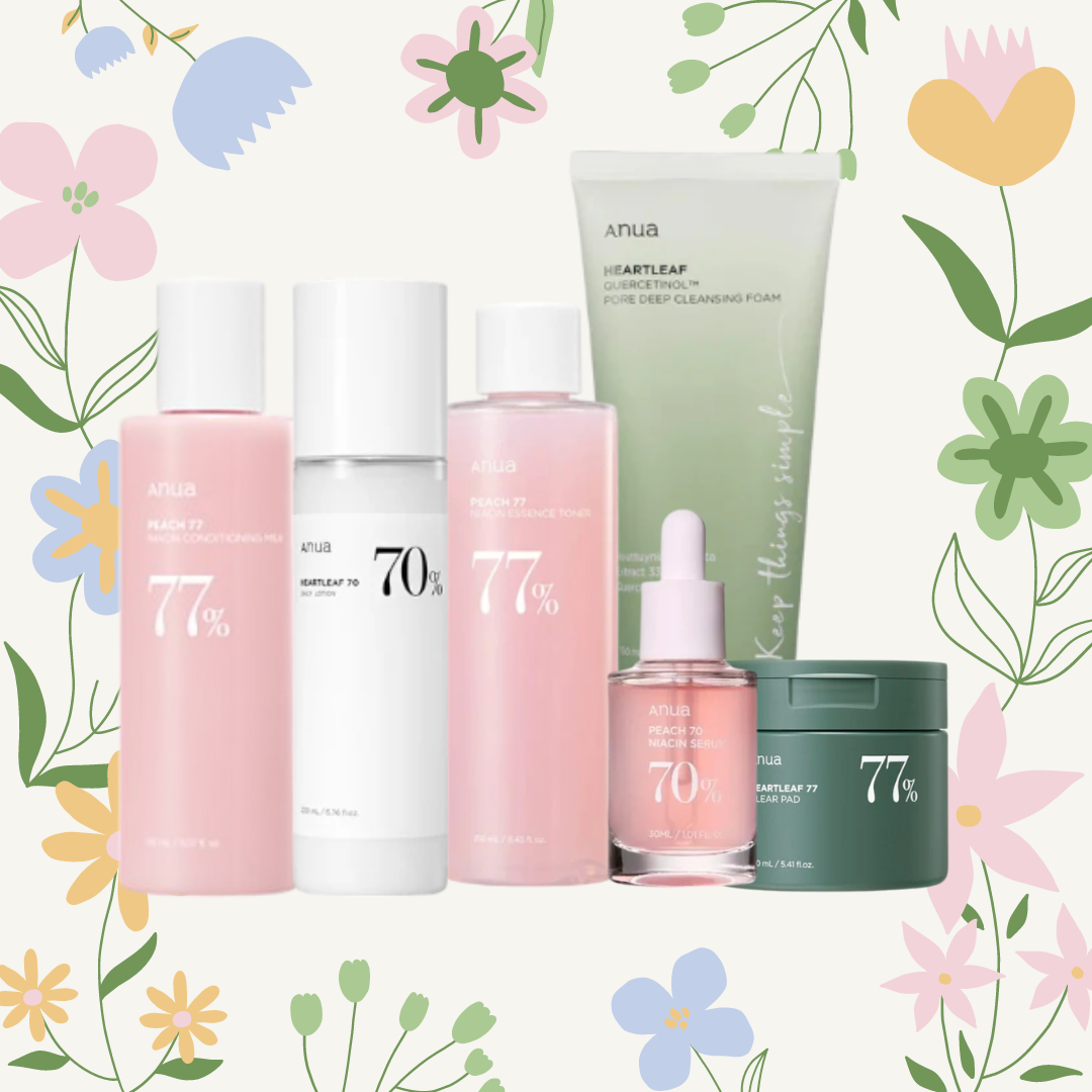 Anua skincare products line up