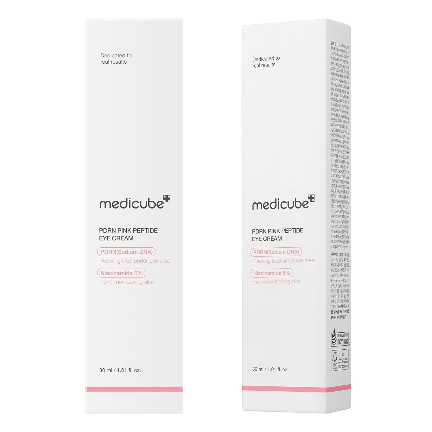 Salmon DNA PDRN Pink Peptide Eye Serum with Niacinamide and 99% Purity Retinol for Fine Lines, Uneven Skin Tone, Korean Skin Care 1.01Fl.Oz
