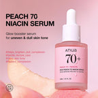 10% Niacinamide + 4% Tranexamic Acid Serum & Peach 70 Niacinamide Serum for Dull Skin, Skin Barrier, Fragrance-Free, Korean Skincare