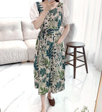 AURACASA  Beauty Olive long apron  올리브 롱 앞치마