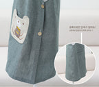 AURACASA Gomgom's Pocket Button Apron 곰곰이 포켓 옆단추 앞치마