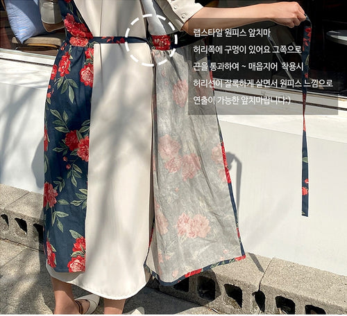 AURACASA Linen rose long dress Apron  🌹 입어보면 더 예쁜 · MD 강추 앞치마