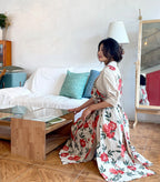 AURACASA Linen rose long dress Apron 린넨 장미  해방타운 백지영 스타일