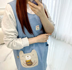 AURACASA Gomgom's Pocket Button Apron 곰곰이 포켓 옆단추 앞치마