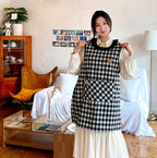 AURACASA Checked Winter Cold Apron 체크 기모 겨울 앞치마