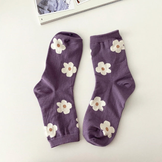 AURACASA  Cute flower socks   귀여운 꽃양말 7종류