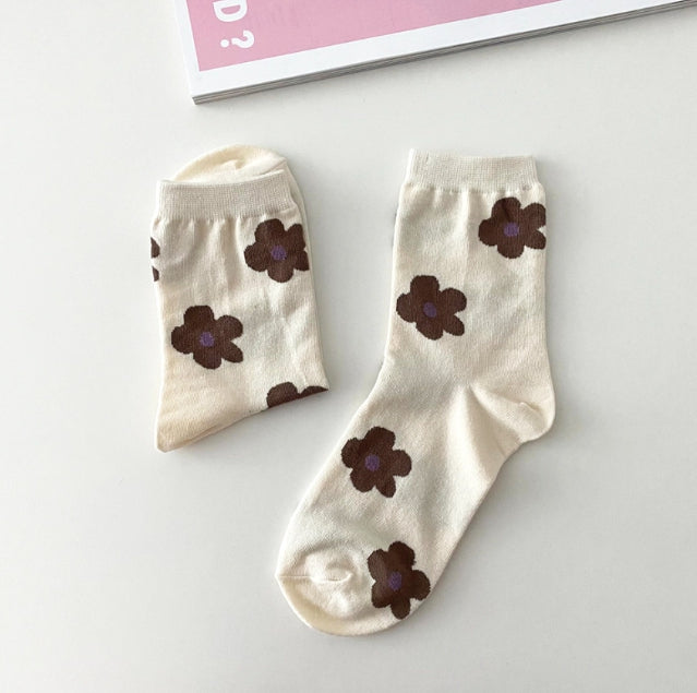 AURACASA  Cute flower socks   귀여운 꽃양말 7종류