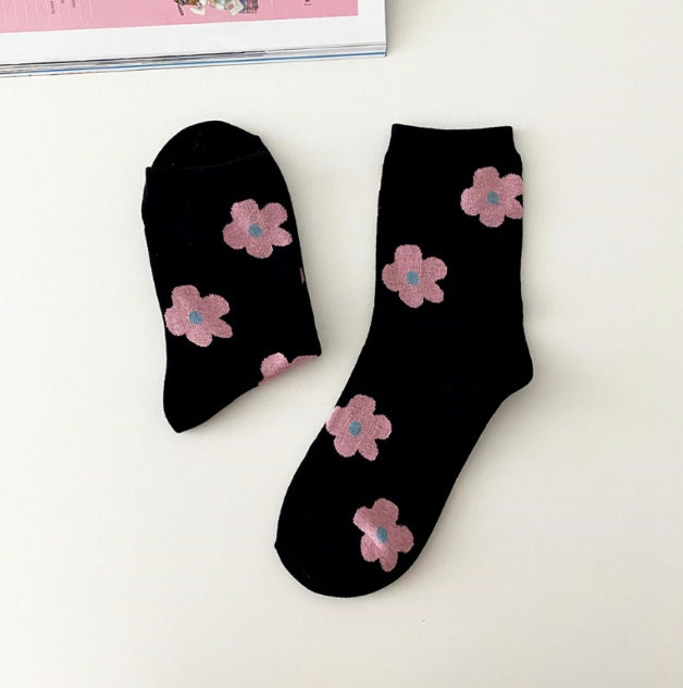AURACASA  Cute flower socks   귀여운 꽃양말 7종류