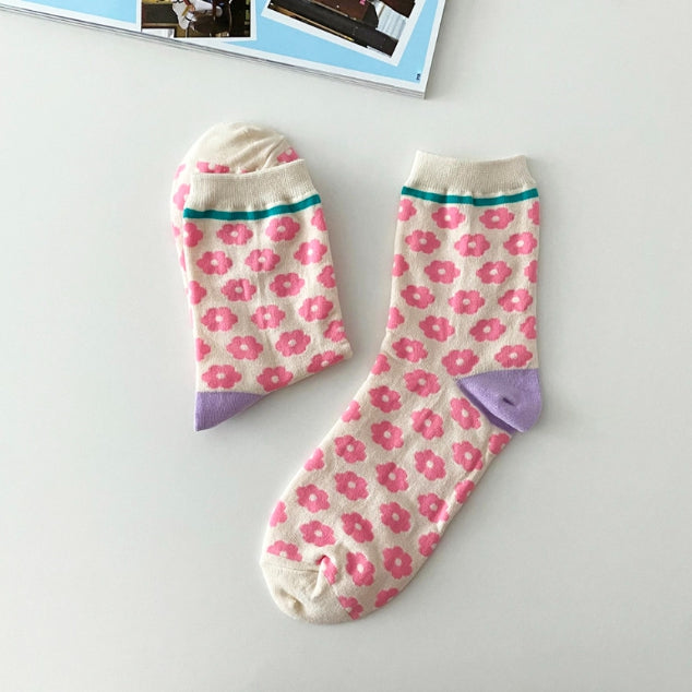 AURACASA  Cute flower socks   귀여운 꽃양말 7종류
