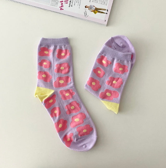 AURACASA  Cute flower socks   귀여운 꽃양말 7종류