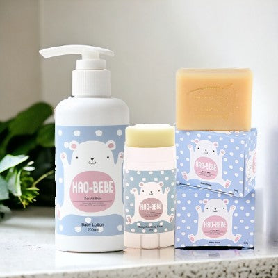 [AC COSMETICS] HAO-BEBE baby lotion, stick, soap bundle