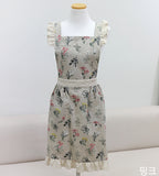 AURACASA Herb frill linen Apron 허브 프릴 린넨 x끈 원피스 앞치마