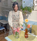 AURACASA Herb frill linen Apron 허브 프릴 린넨 x끈 원피스 앞치마