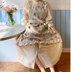 AURACASA Herb frill linen Apron 허브 프릴 린넨 x끈 원피스 앞치마