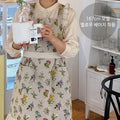 AURACASA Herb frill linen Apron 허브 프릴 린넨 x끈 원피스 앞치마