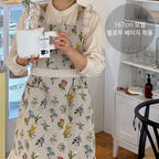 AURACASA Herb frill linen Apron 허브 프릴 린넨 x끈 원피스 앞치마