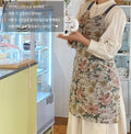 AURACASA Marshall Flower Linen Apron 마샬 플라워 린넨 H형 안감 방수 앞치마
