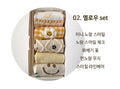 AURACASA Cute Gift Women 5 Pairs Socks Yellow Set Gift Set 귀여운 5종 양말 노랑 선물 세트