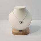 Korean Silver Eternal Heart Sparkle Necklace