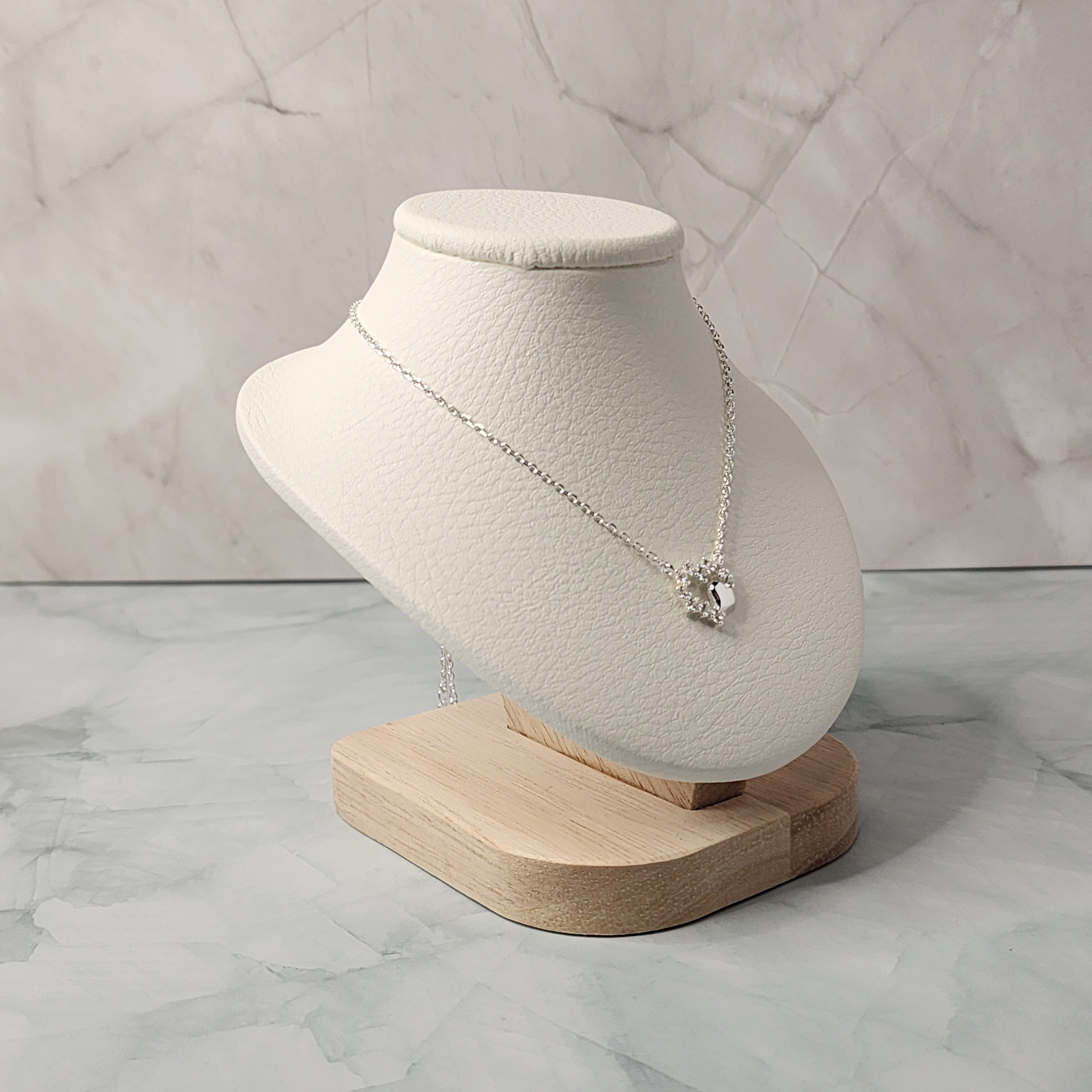 Korean Silver Eternal Heart Sparkle Necklace