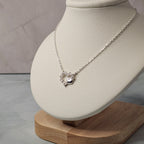 Korean Silver Eternal Heart Sparkle Necklace