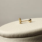 14K Solid Gold Butterfly Piercing with Cubic Zirconia – Dainty & Elegant Korean Jewelry