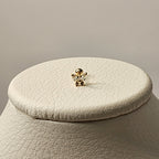 14K Solid Gold Butterfly Piercing with Cubic Zirconia – Dainty & Elegant Korean Jewelry