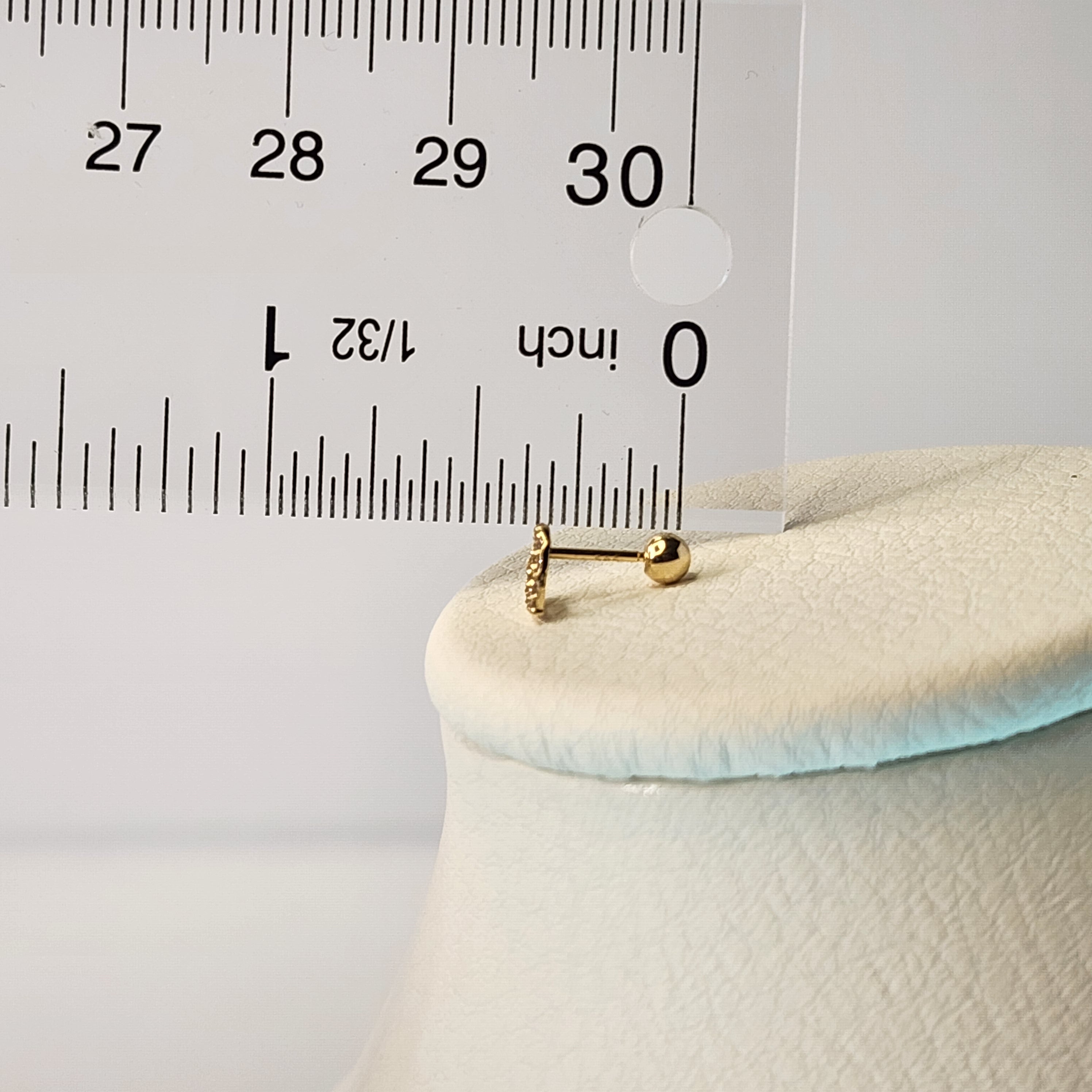 Golden Heart Glow - 14K Solid Gold Heart Piercing