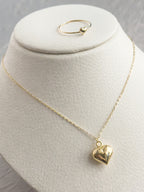 14K Gold Heart Pendant Necklace