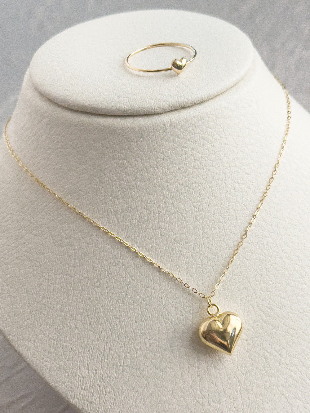 14K Gold Heart Pendant Necklace