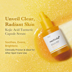 Kojic Acid Turmeric Clarifying & Balancing Capsule Serum for Troubled Skin | Soothing & Brightening Facial Serum | Niacinamide & Glow Capsules for Hydration and Barrier Support | 1.01 Fl.Oz