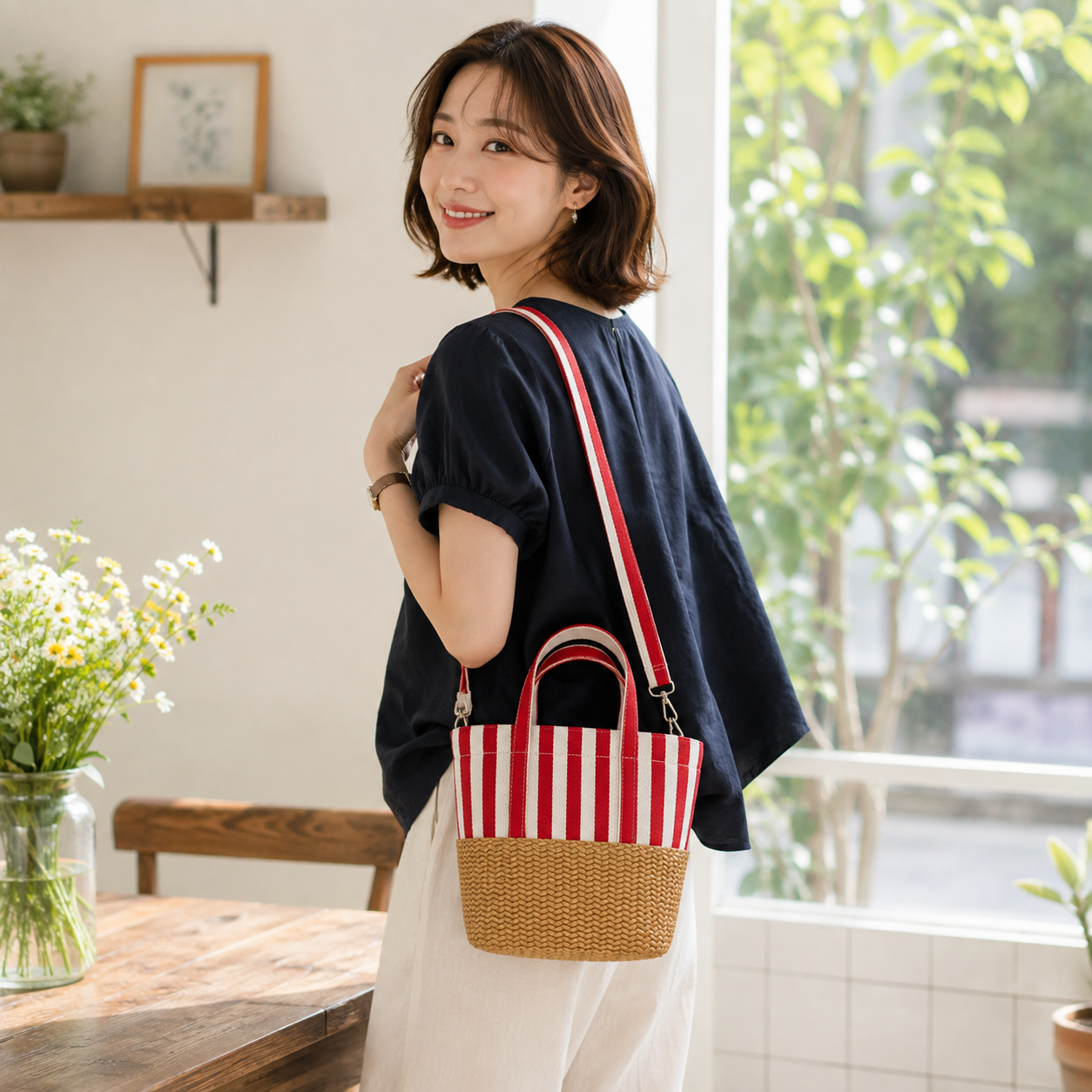 [AURACASA] Stripe & Shoulder Bag 마지막 한개 쎄일~~ 🔥 SALE 정말 이뻐요~~~