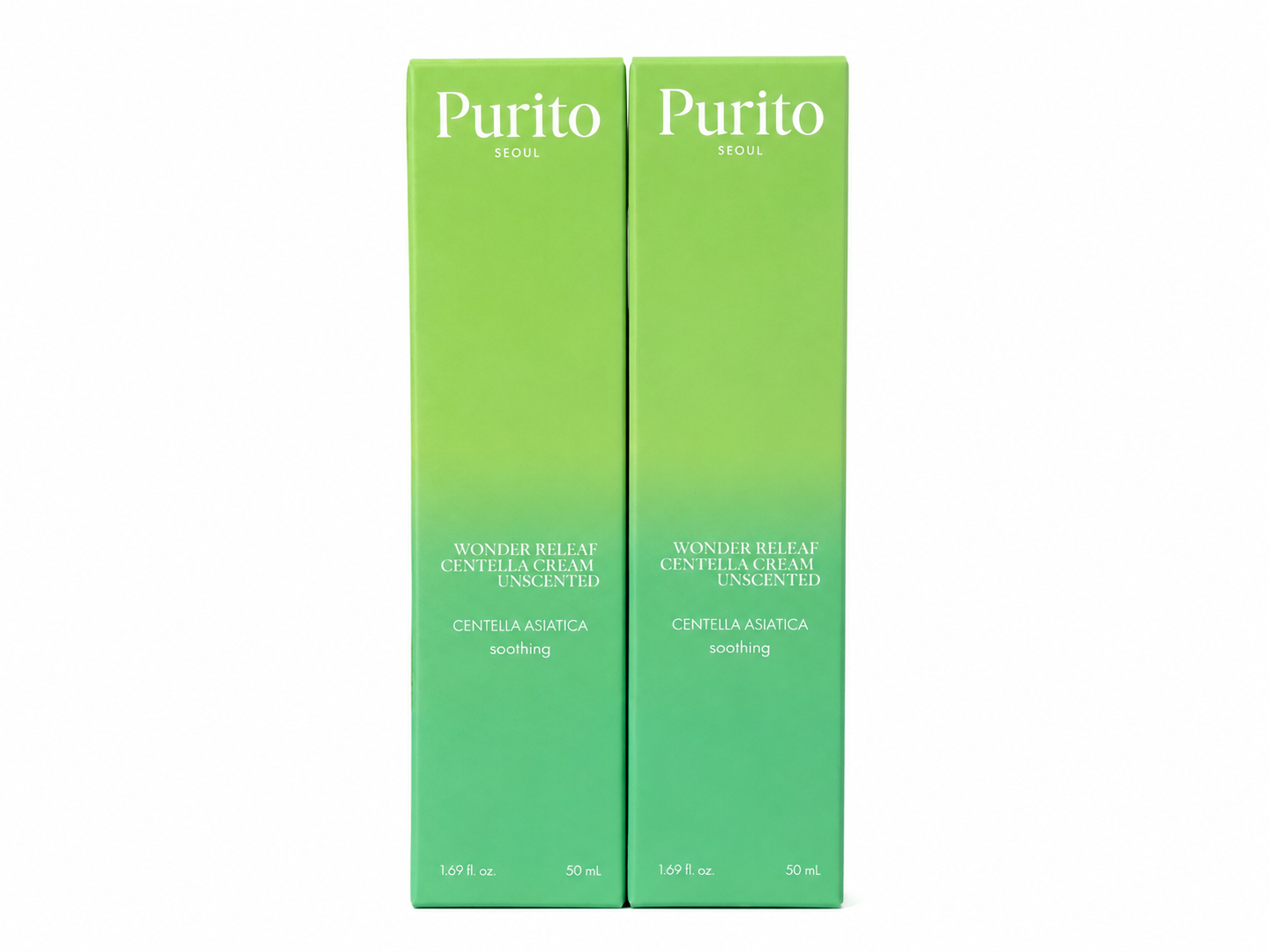 [PURITO SEOUL] Wonder Releaf Centella Cream Unscented 50ml × 2 | 2-Pack SALE