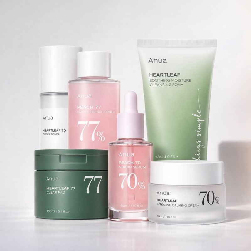 [ANUA] Basic2 COSMETICS 6-Piece Bundle – Deep Cleanse, Brighten & Soothe Full Routine