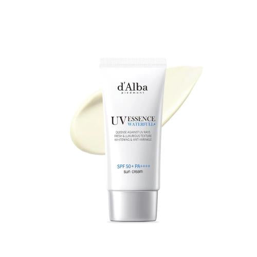 d'Alba Waterful Essence sun cream 50ml bottle SPF50+ PA++++ lightweight formula with white truffle extract