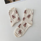 AURACASA Bear cute socks 5type 귀여운 곰 양말 5종