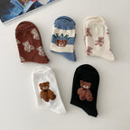 AURACASA Bear cute socks 5type 귀여운 곰 양말 5종