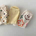 AURACASA Cute Gift Women 5 Pairs Socks Yellow Set Gift Set 귀여운 5종 양말 노랑 선물 세트