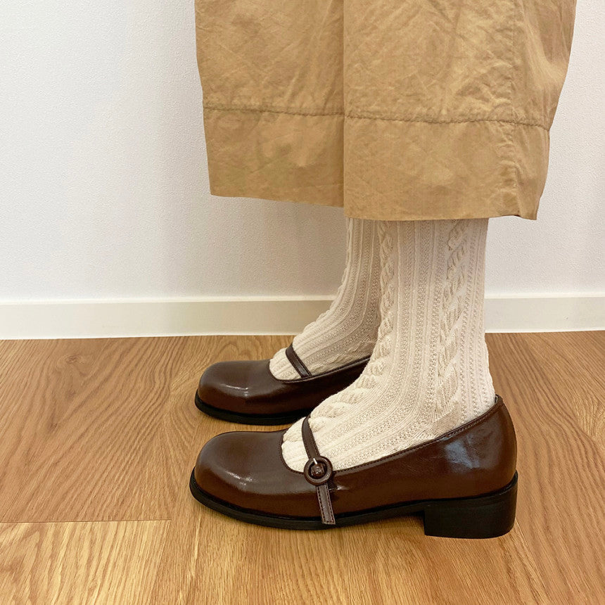 AURACASA Daily Women 5 Pairs Socks 11. Khaki Brown set