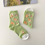 AURACASA Daily Women 5 Pairs Socks 05. Mint Blue set