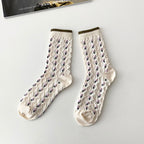 AURACASA Daily Women 5 Pairs Socks 14. Purple Set