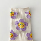 AURACASA Daily Women 5 Pairs Socks 14. Purple Set