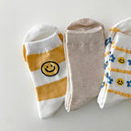 AURACASA Daily Women 5 Pairs Socks 02. Smile Yellow