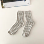 AURACASA Daily Women 5 Pairs Socks 07. Blue Flower Set