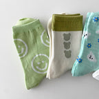AURACASA Daily Women 5 Pairs Socks 05. Mint Blue set