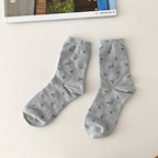 AURACASA Daily Women 5 Pairs Socks 07. Blue Flower Set