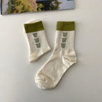 AURACASA Daily Women 5 Pairs Socks 05. Mint Blue set