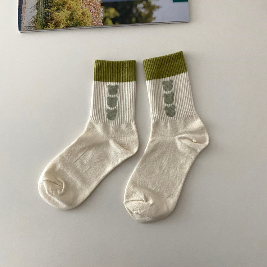 AURACASA Daily Women 5 Pairs Socks 05. Mint Blue set