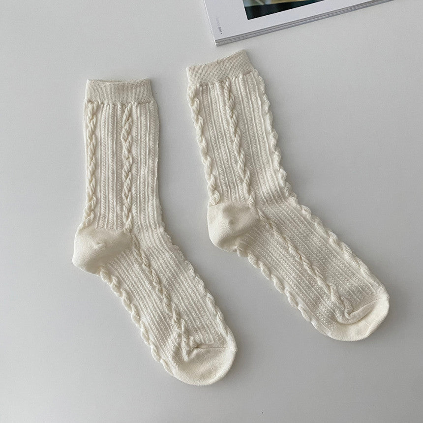 AURACASA Daily Women 5 Pairs Socks 02. Smile Yellow